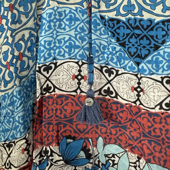 Johnny Was Colorful Floral Boho Tunic Dress Cover Up Women’s Size XS Oversized - Picture 3 of 10